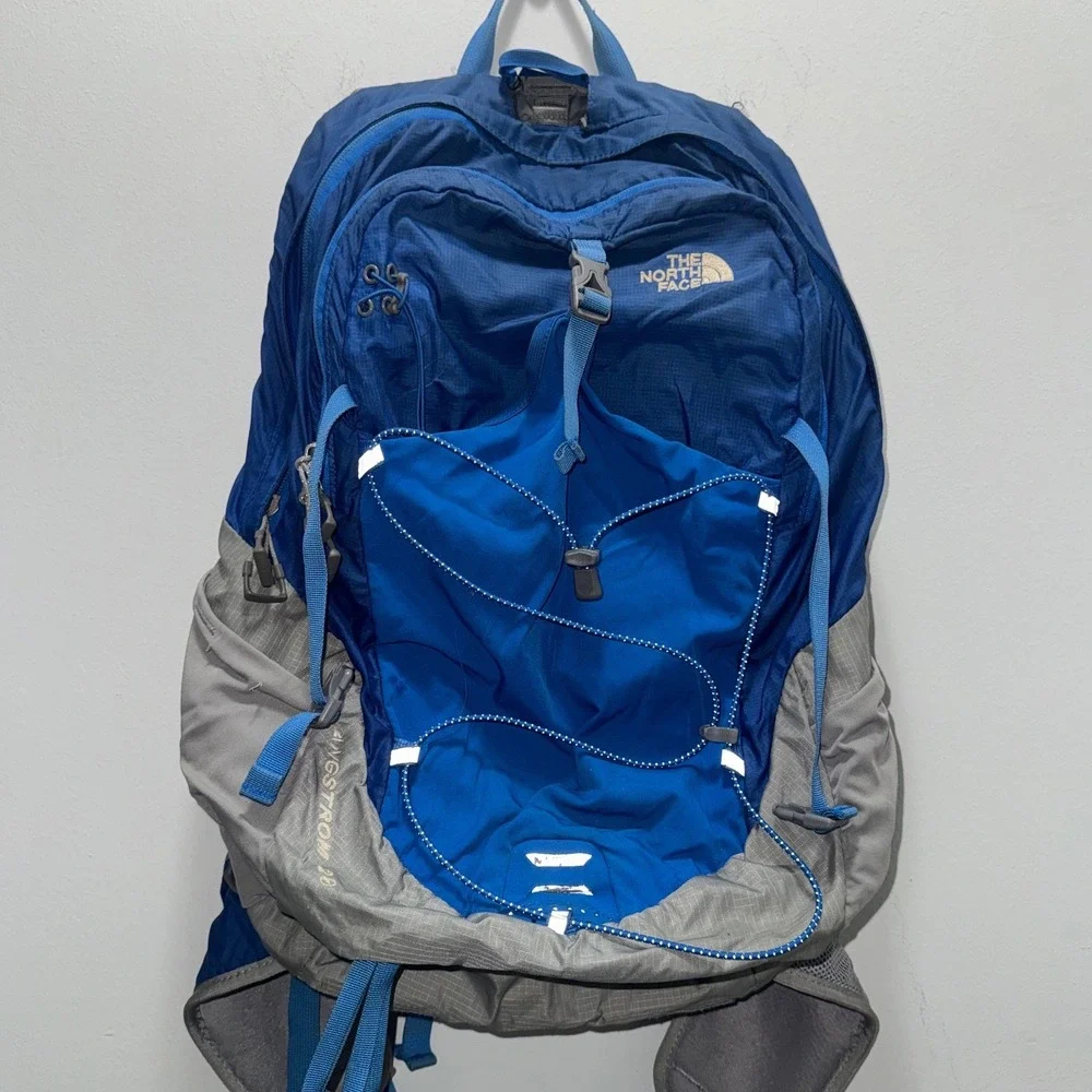 The North Face Angstrom 28 Blue Grey Hiking Backpack Daypack Technical Bag